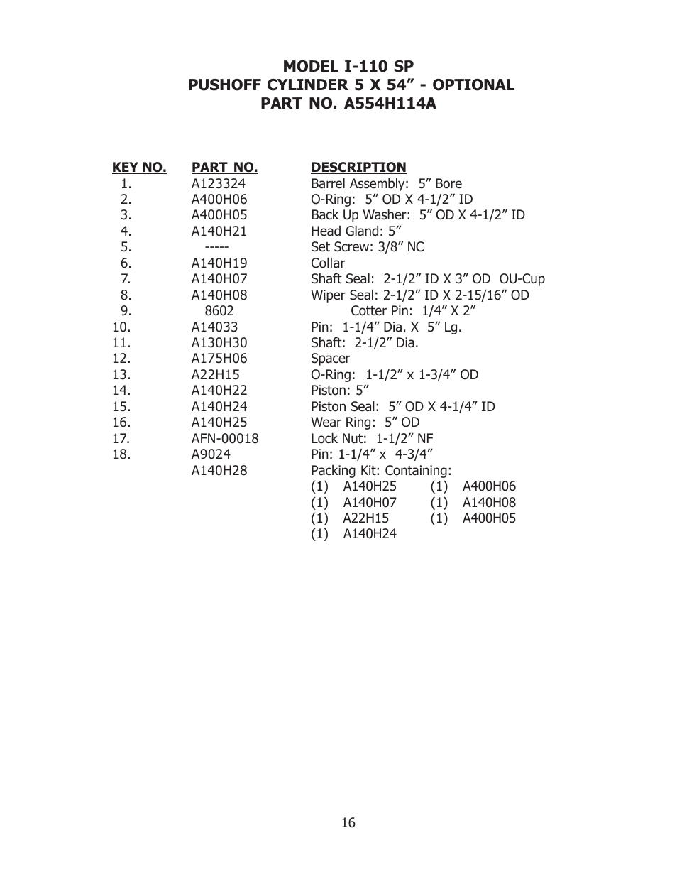 Ashland I-110-SP User Manual | Page 16 / 25