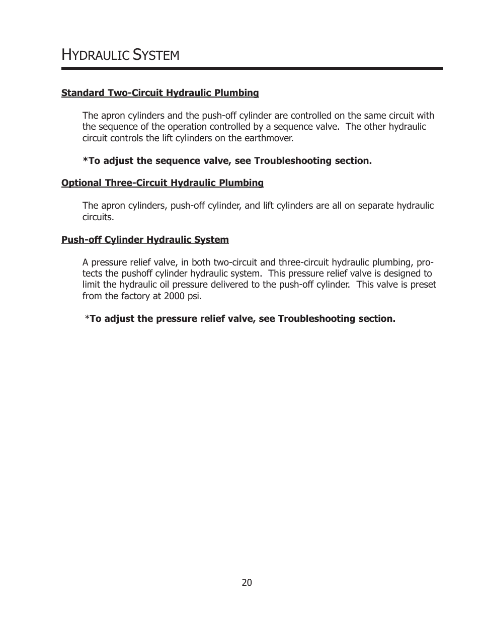 Ydraulic, Ystem | Ashland I-110-SP User Manual | Page 20 / 25