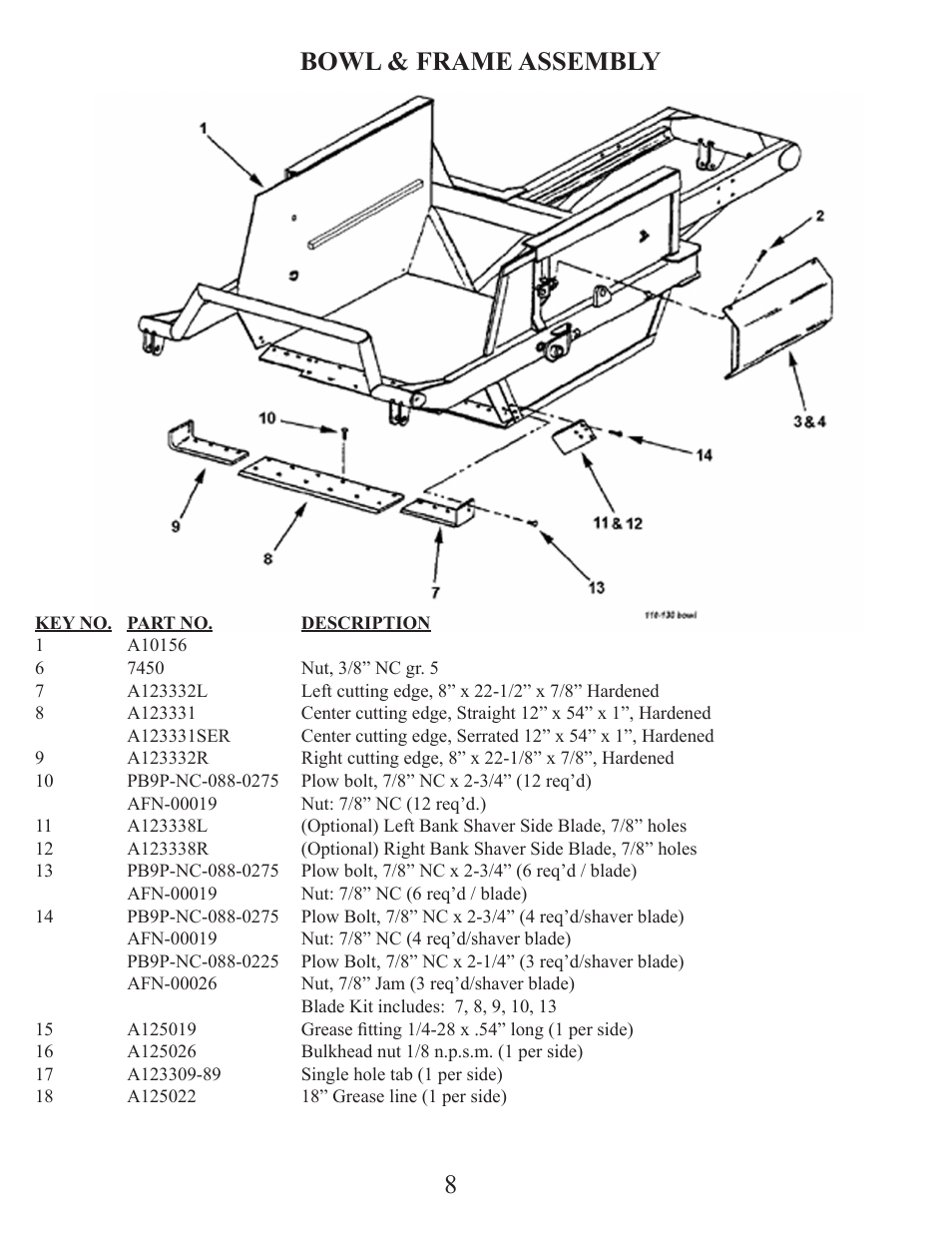 Bowl & frame assembly | Ashland I-110XL2 User Manual | Page 8 / 33