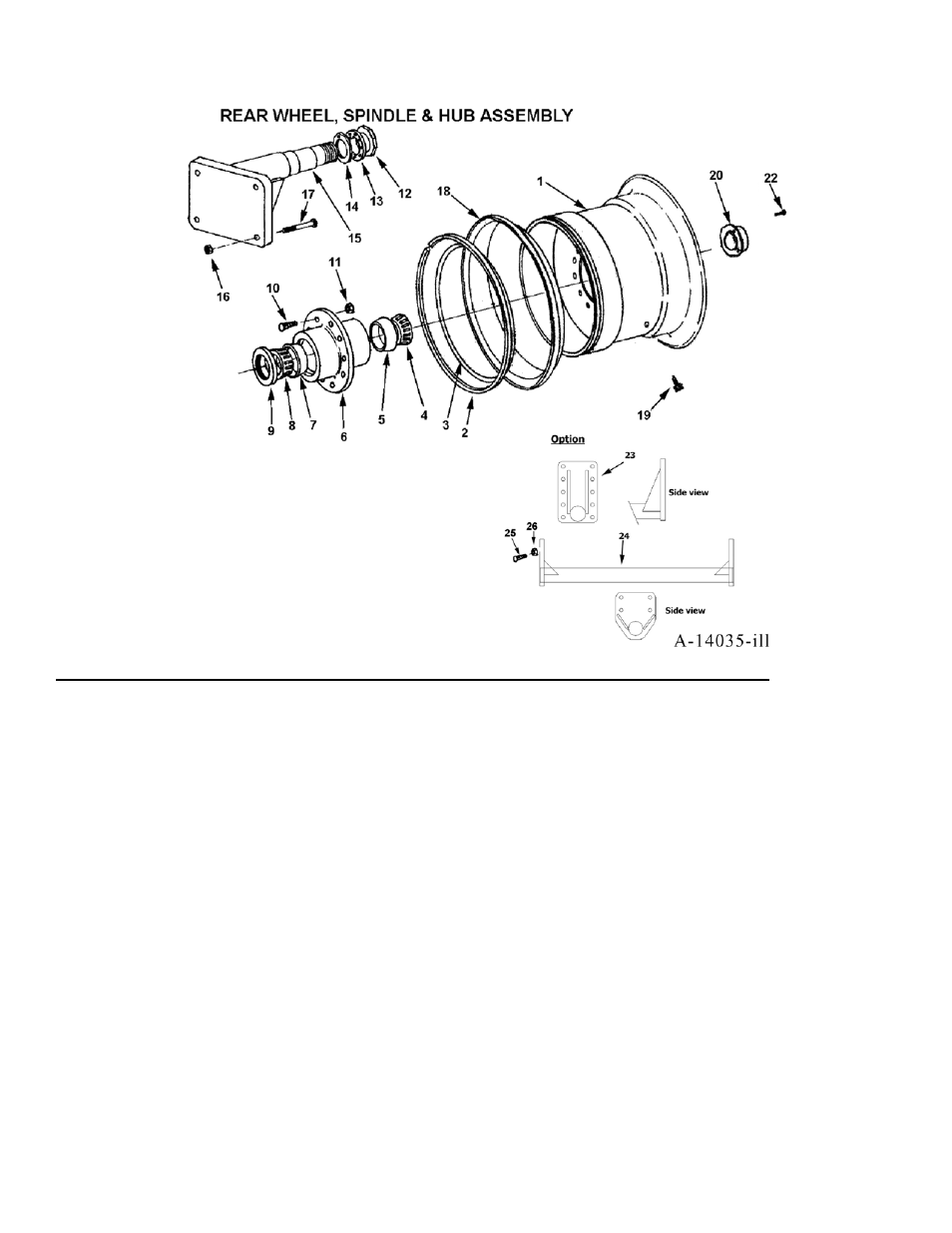I-110 ts2 rear wheel, spindle & hub assembly | Ashland I-110TS2 User Manual | Page 11 / 23