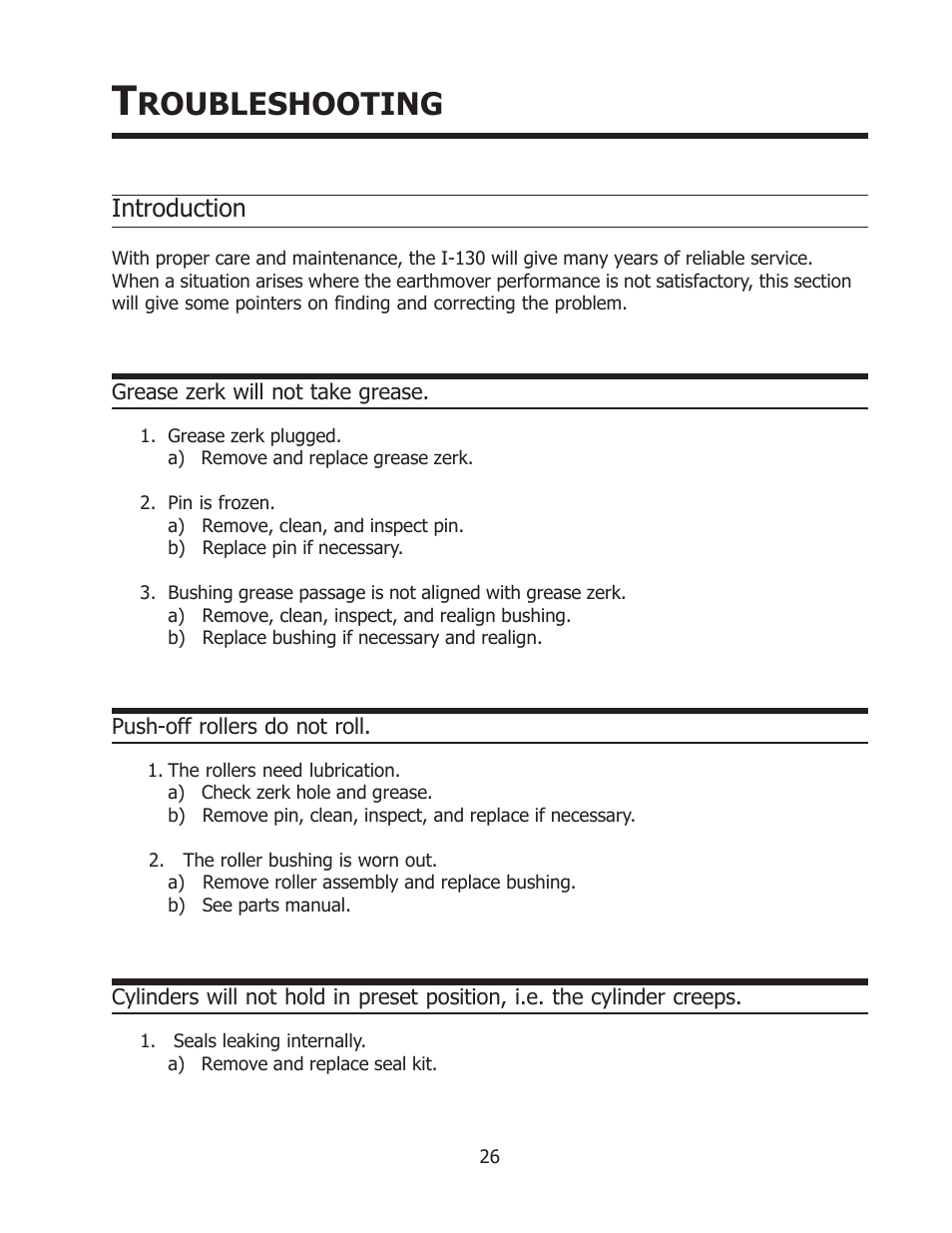 Roubleshooting, Introduction | Ashland I-130 User Manual | Page 26 / 28