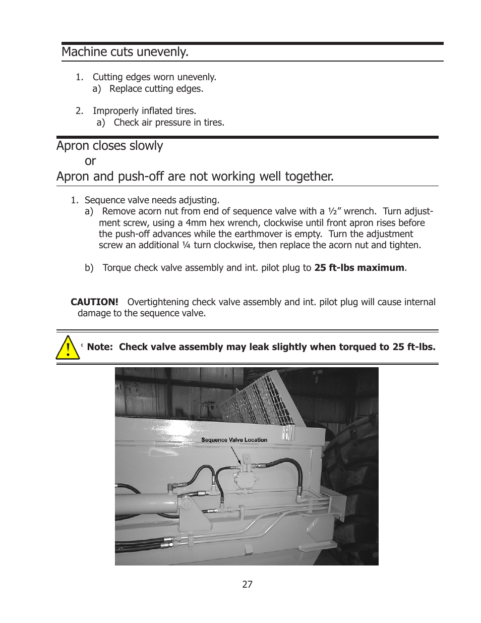 Machine cuts unevenly | Ashland I-130 User Manual | Page 27 / 28