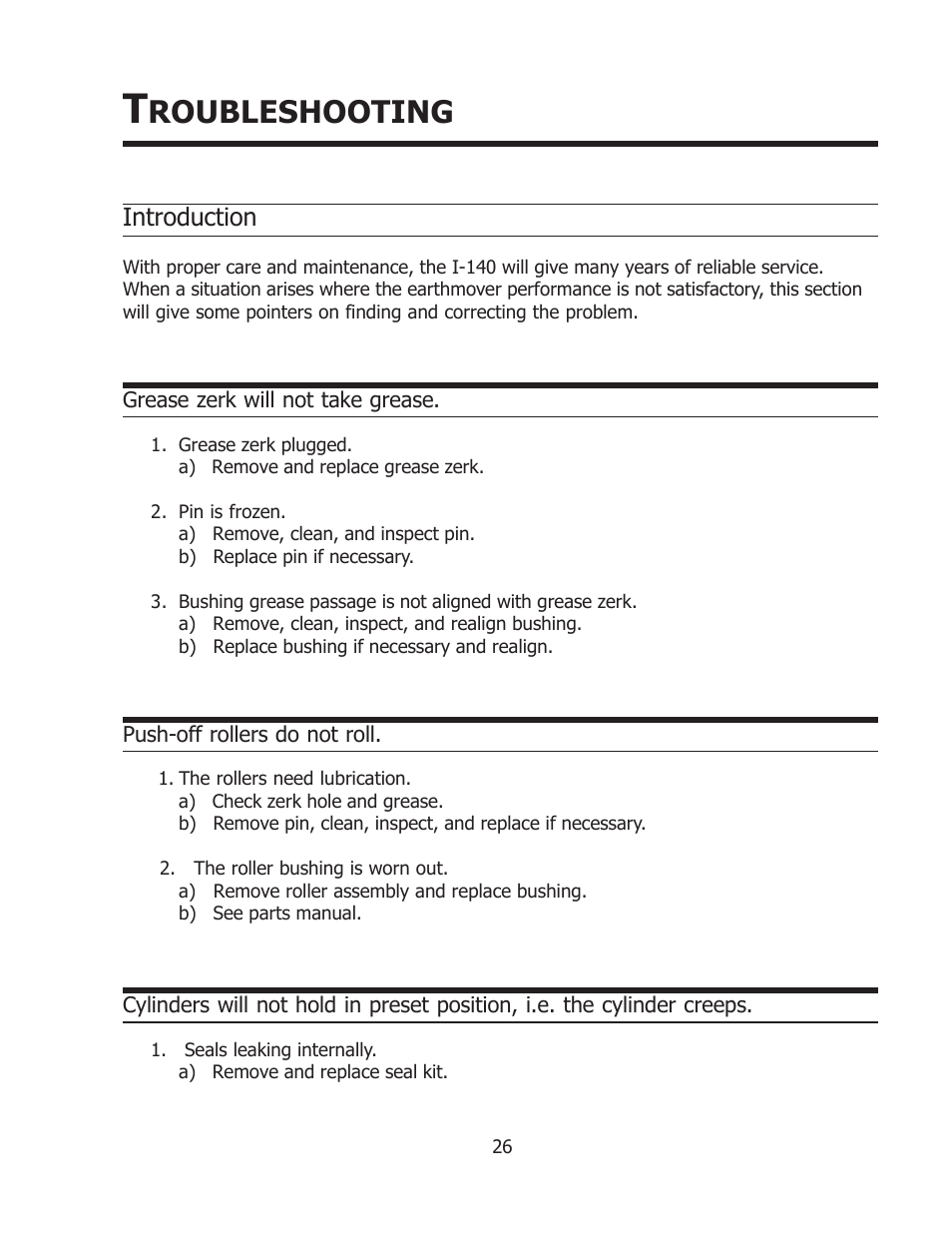Roubleshooting, Introduction | Ashland I-140 User Manual | Page 26 / 28