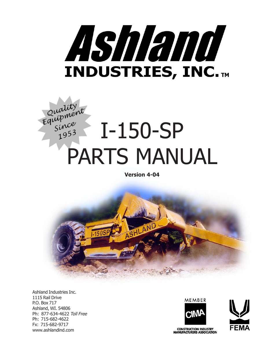 Ashland I-150SP User Manual | 24 pages