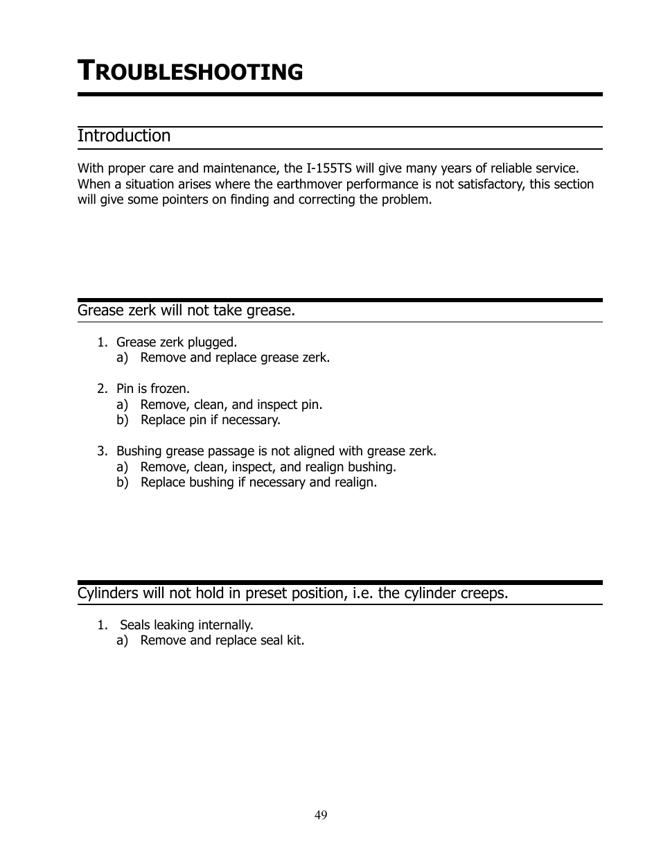 Roubleshooting, Introduction | Ashland I-155-TS2 User Manual | Page 49 / 51