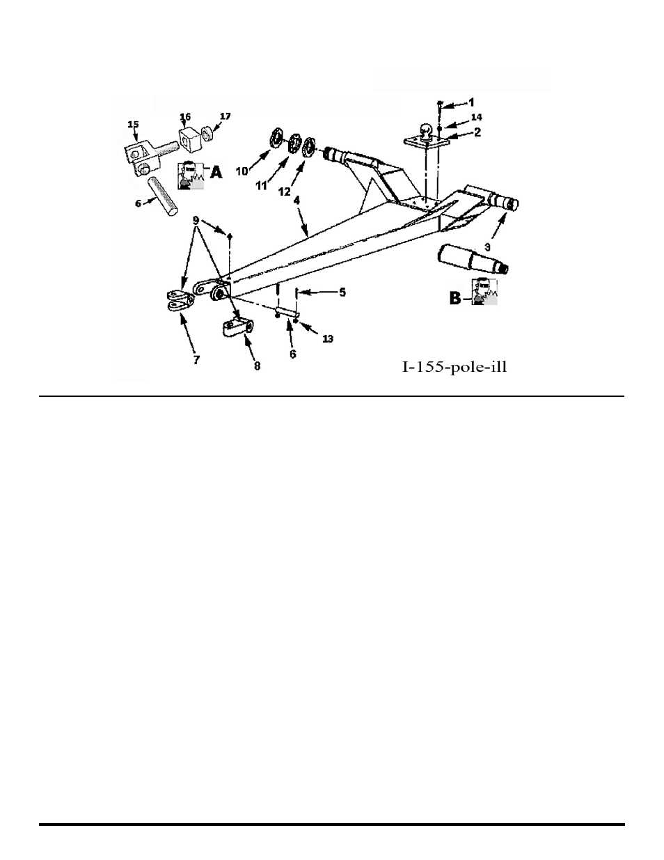 I-155 xl2 pole & axle assembly | Ashland I-155XL2 Ver 7-2008 User Manual | Page 10 / 24