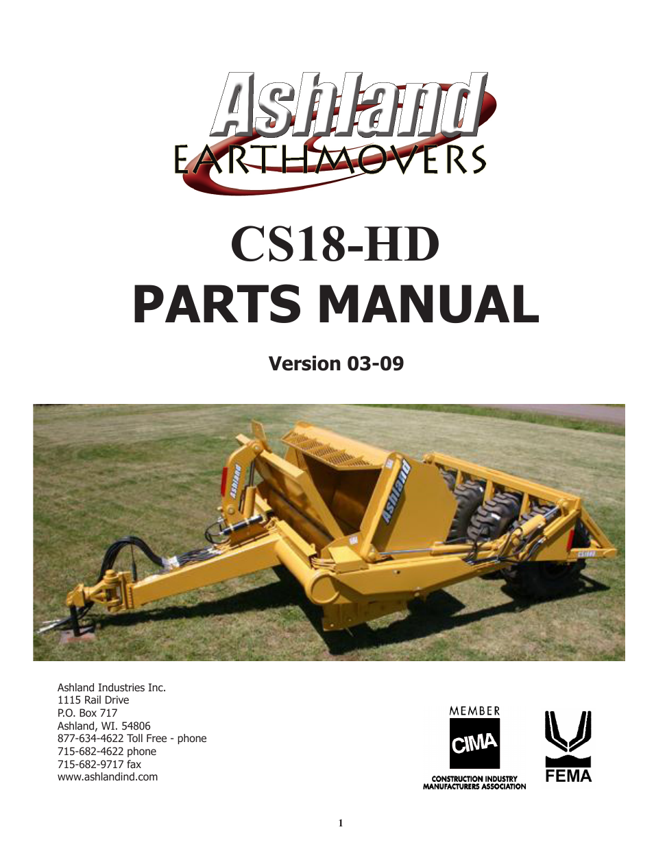 Ashland CS18-HD User Manual | 17 pages