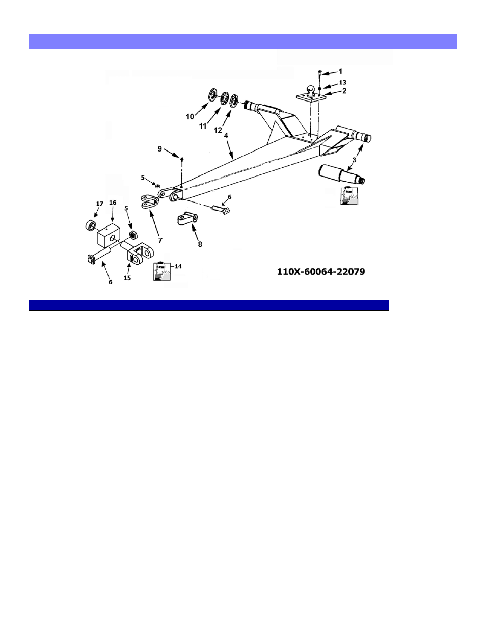 I-110 xl2 pole & axle assembly | Ashland I-110 XL2 User Manual | Page 10 / 25