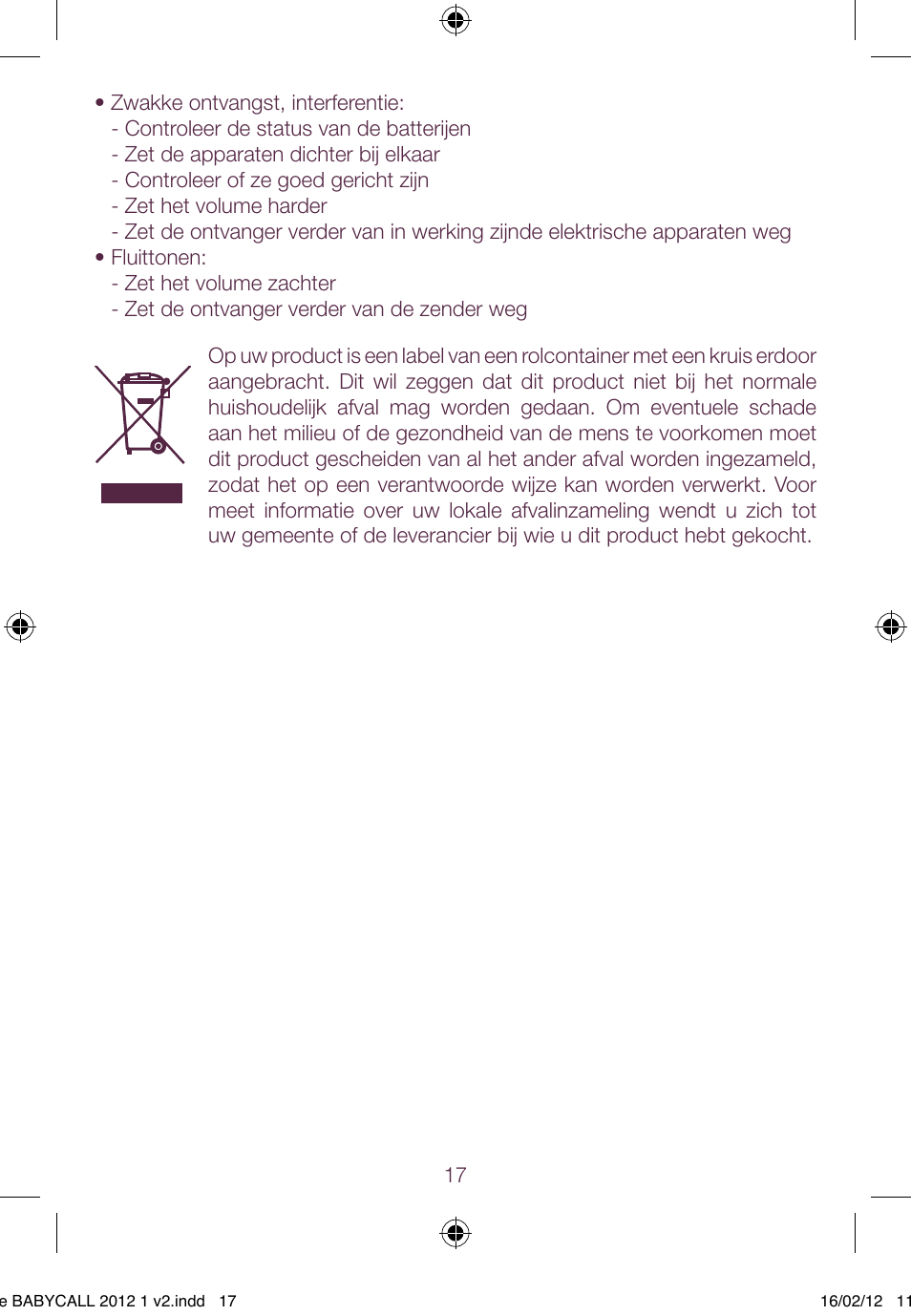 BEABA Babycall 1 User Manual | Page 17 / 56