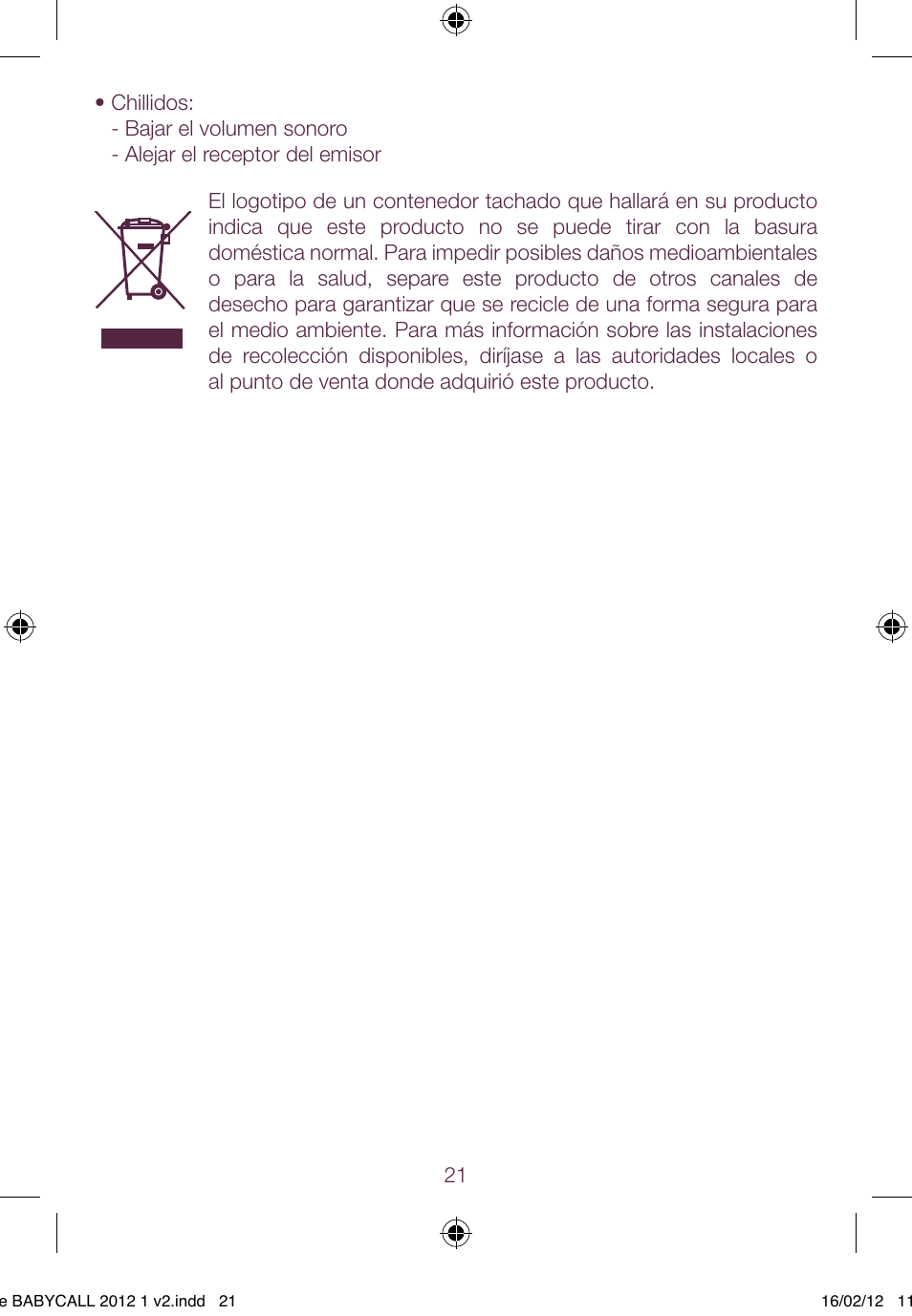 BEABA Babycall 1 User Manual | Page 21 / 56