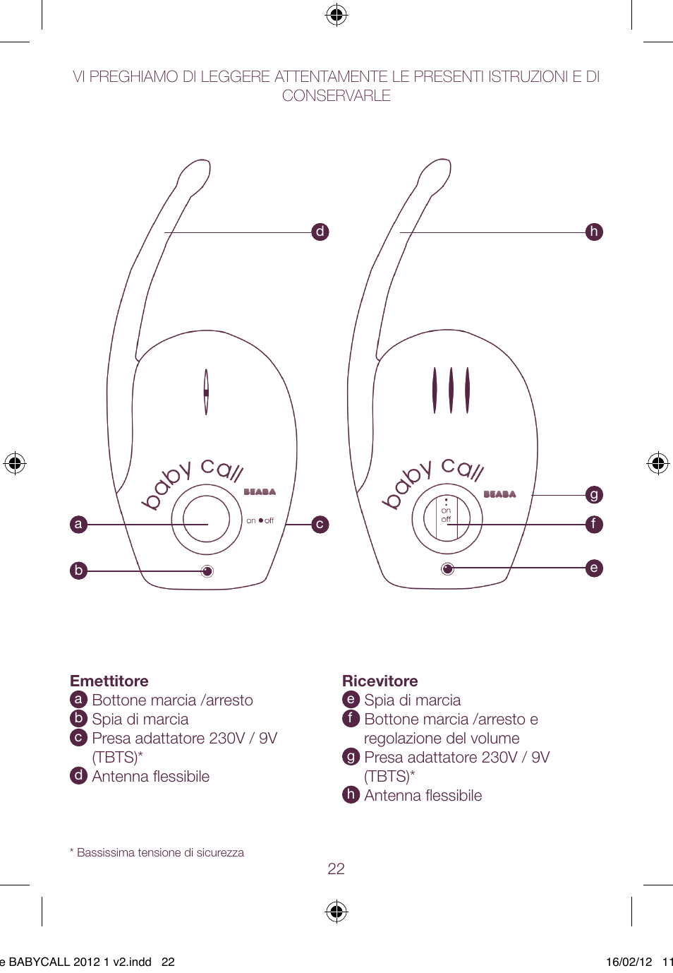 BEABA Babycall 1 User Manual | Page 22 / 56