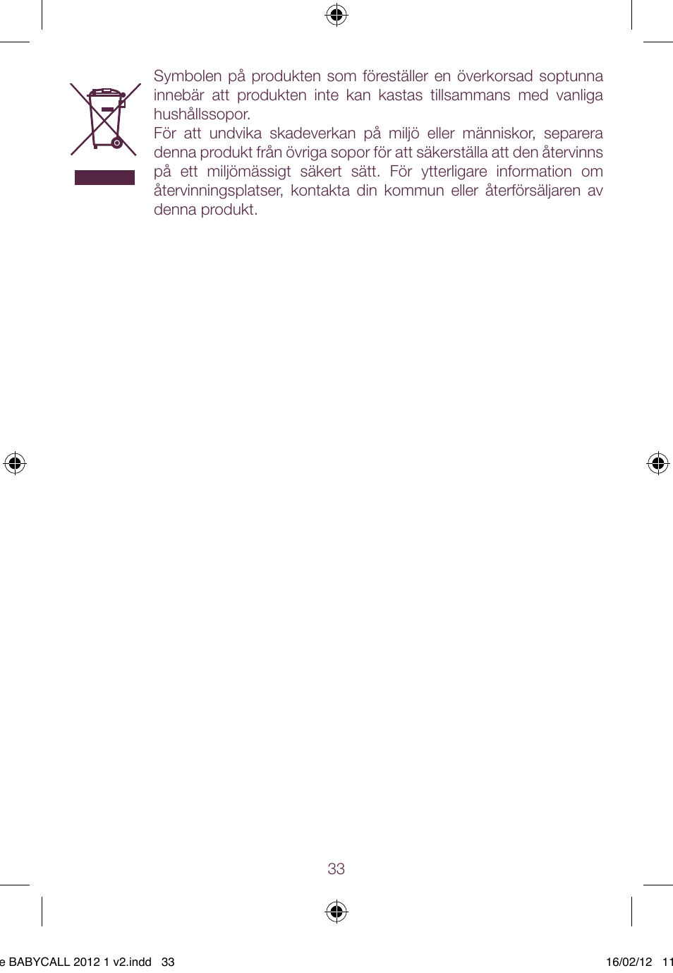 BEABA Babycall 1 User Manual | Page 33 / 56