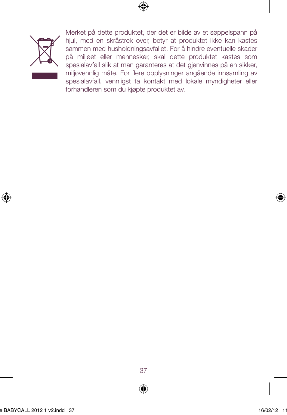 BEABA Babycall 1 User Manual | Page 37 / 56