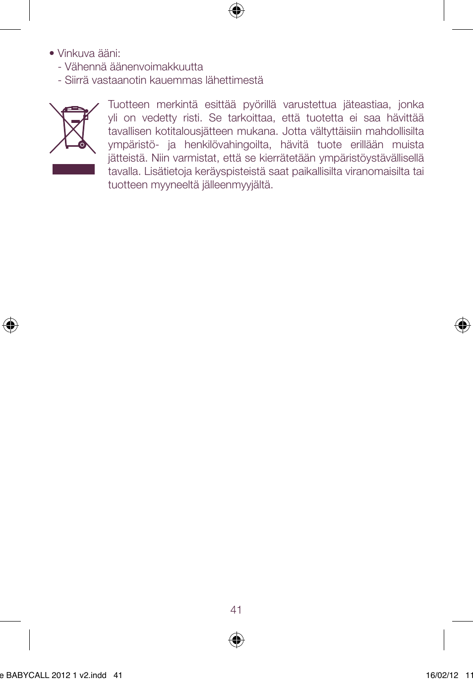 BEABA Babycall 1 User Manual | Page 41 / 56
