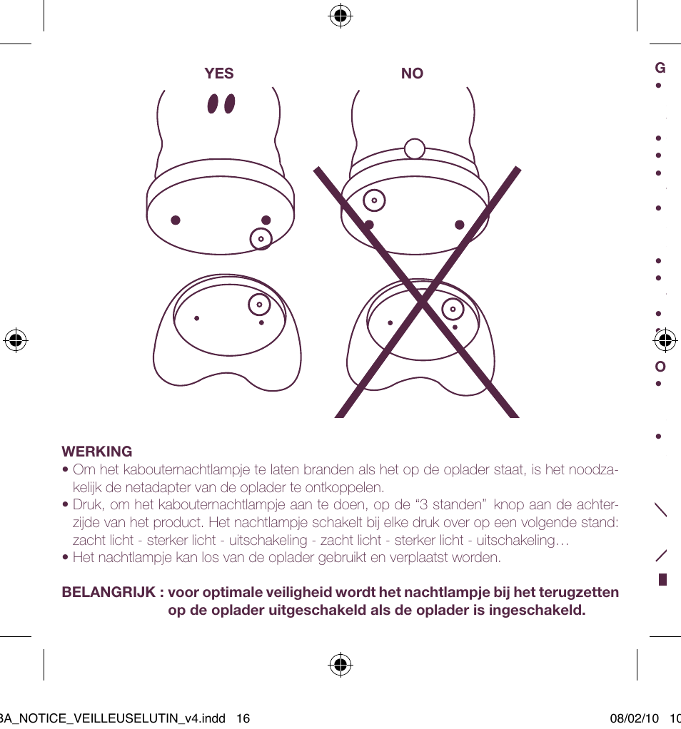 BEABA Pixie night light User Manual | Page 16 / 32