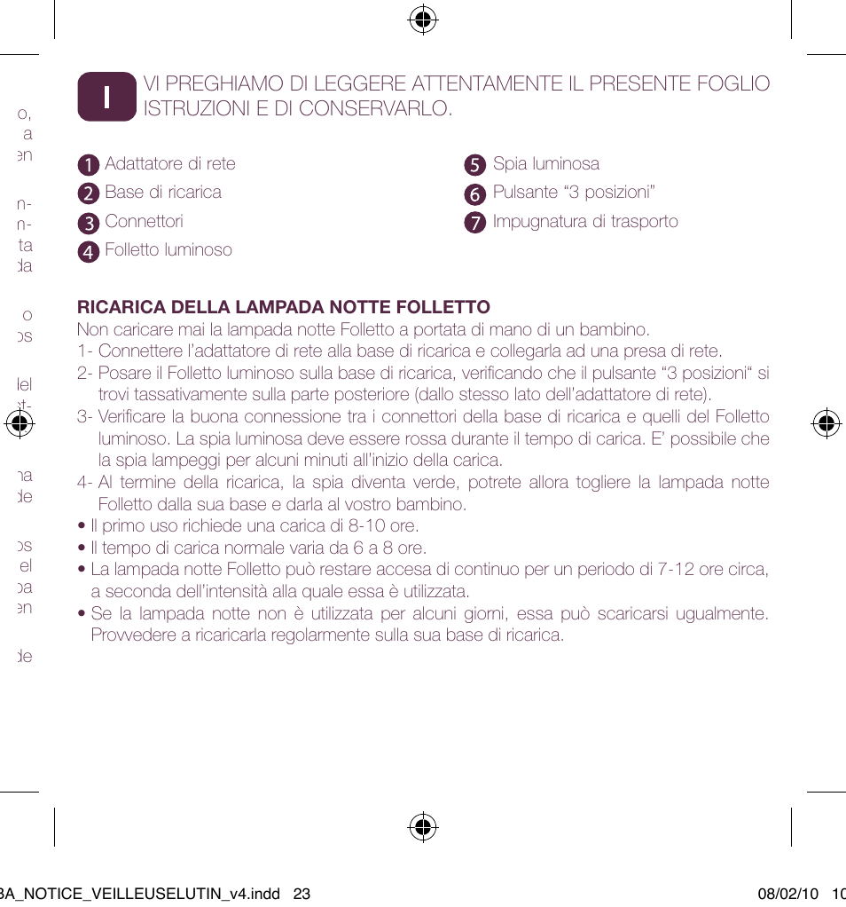 BEABA Pixie night light User Manual | Page 23 / 32