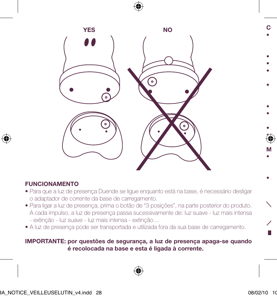 BEABA Pixie night light User Manual | Page 28 / 32