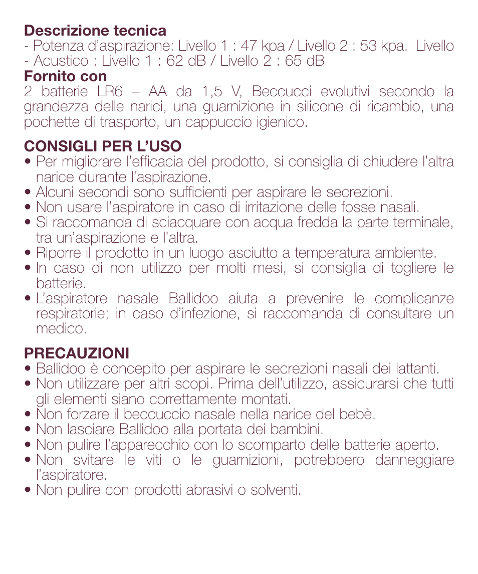 BEABA Nasal aspirators Ballidoo User Manual | Page 16 / 20