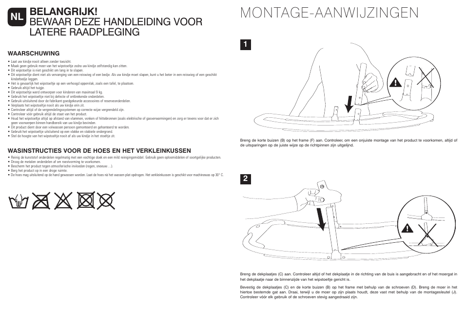 Montage-aanwijzingen | BEABA Up&Down bouncer User Manual | Page 16 / 30