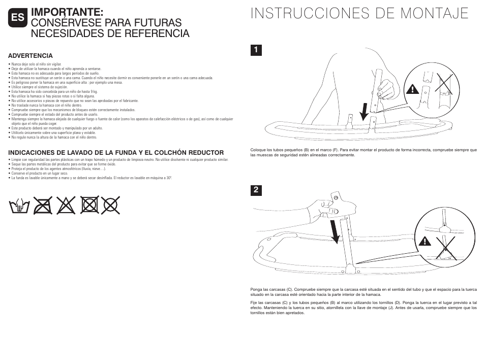 Instrucciones de montaje | BEABA Up&Down bouncer User Manual | Page 21 / 30