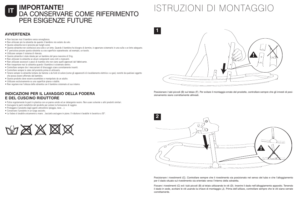 Istruzioni di montaggio | BEABA Up&Down bouncer User Manual | Page 26 / 30