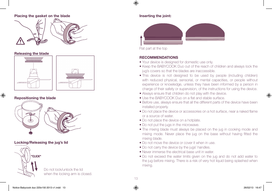 BEABA Babycook Duo User Manual | Page 13 / 82