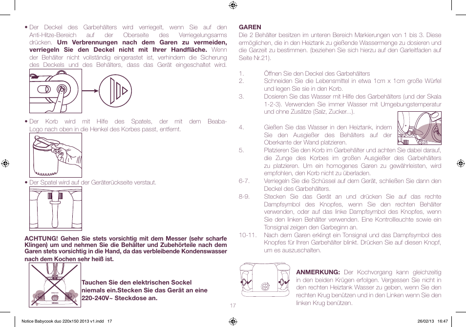 BEABA Babycook Duo User Manual | Page 17 / 82