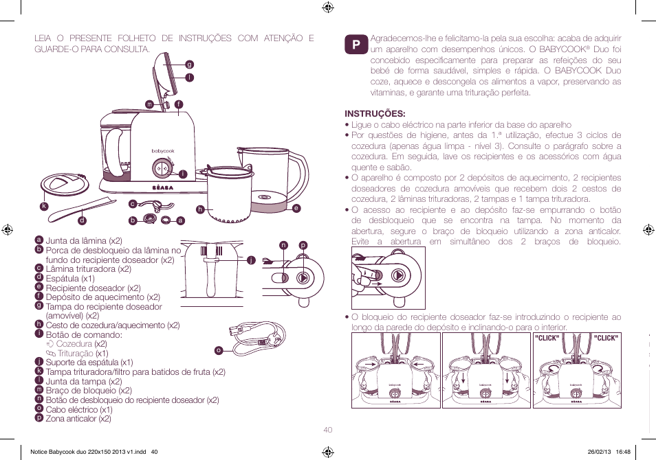 BEABA Babycook Duo User Manual | Page 40 / 82