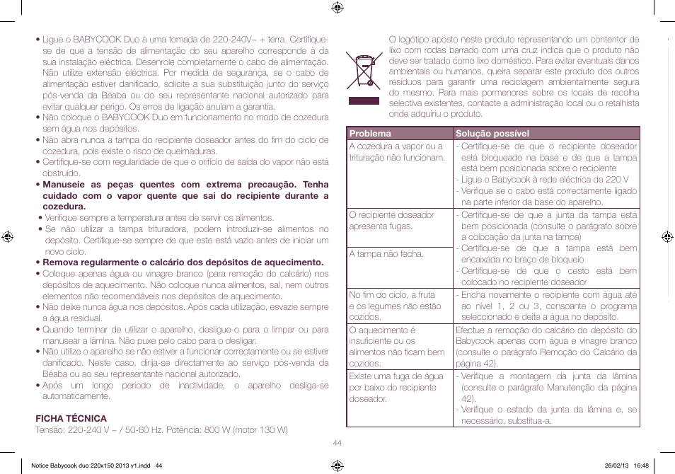 BEABA Babycook Duo User Manual | Page 44 / 82