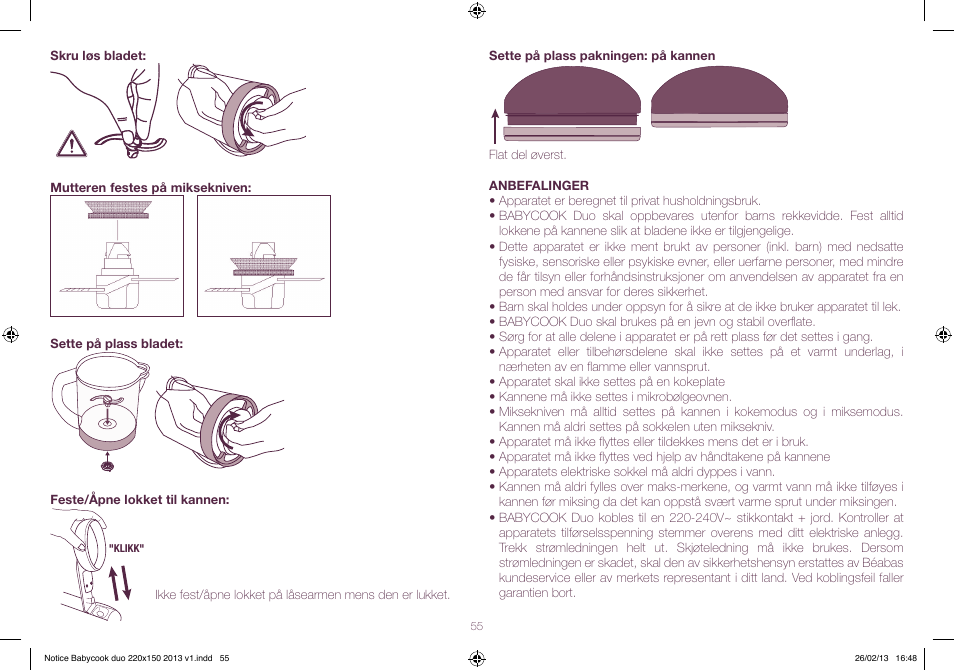 BEABA Babycook Duo User Manual | Page 55 / 82