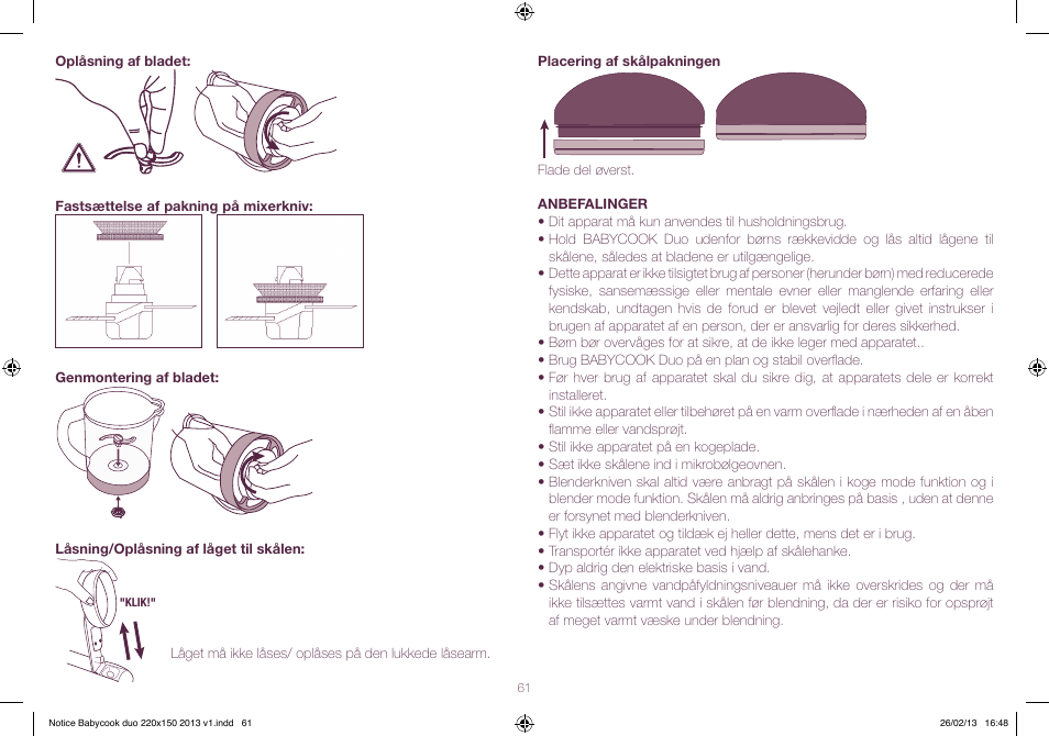 BEABA Babycook Duo User Manual | Page 61 / 82