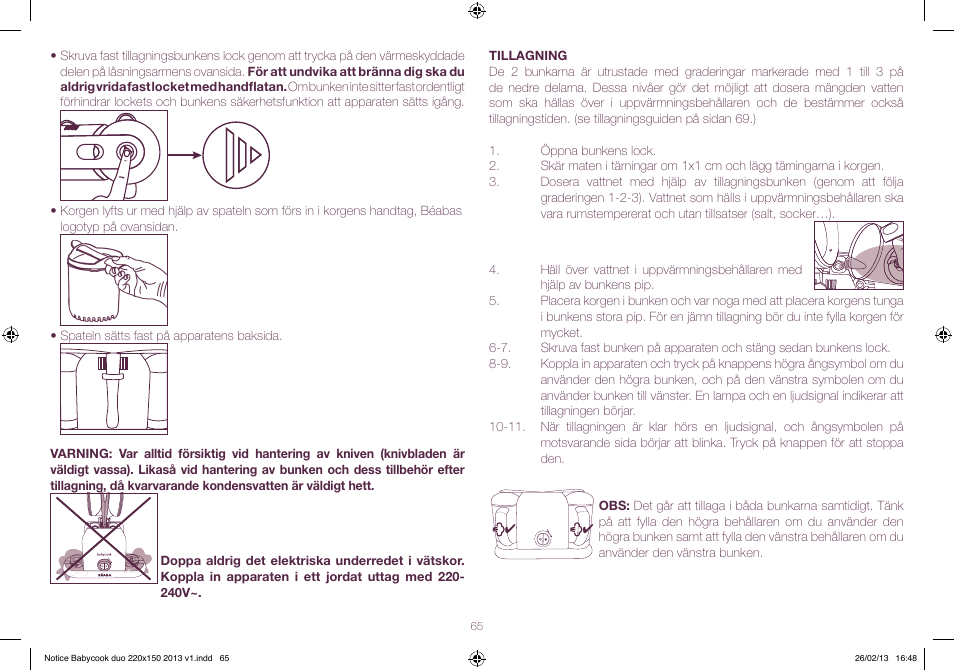 BEABA Babycook Duo User Manual | Page 65 / 82