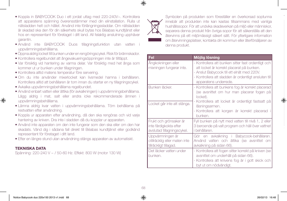 BEABA Babycook Duo User Manual | Page 68 / 82