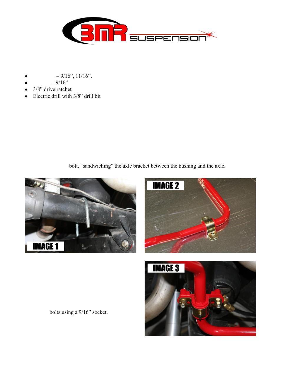 BMR Suspension SB035 User Manual | 3 pages