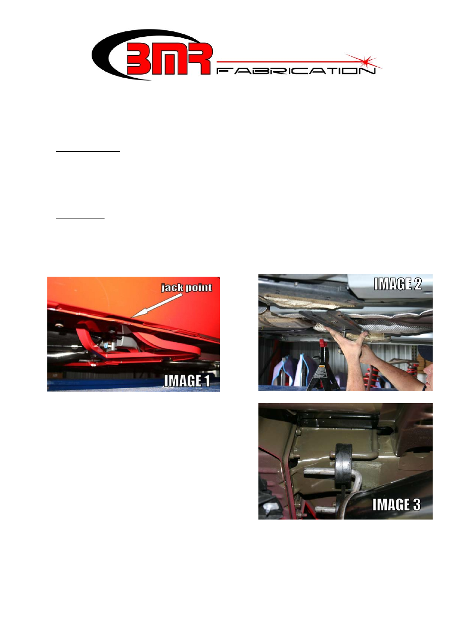 BMR Suspension BK016 User Manual | 3 pages