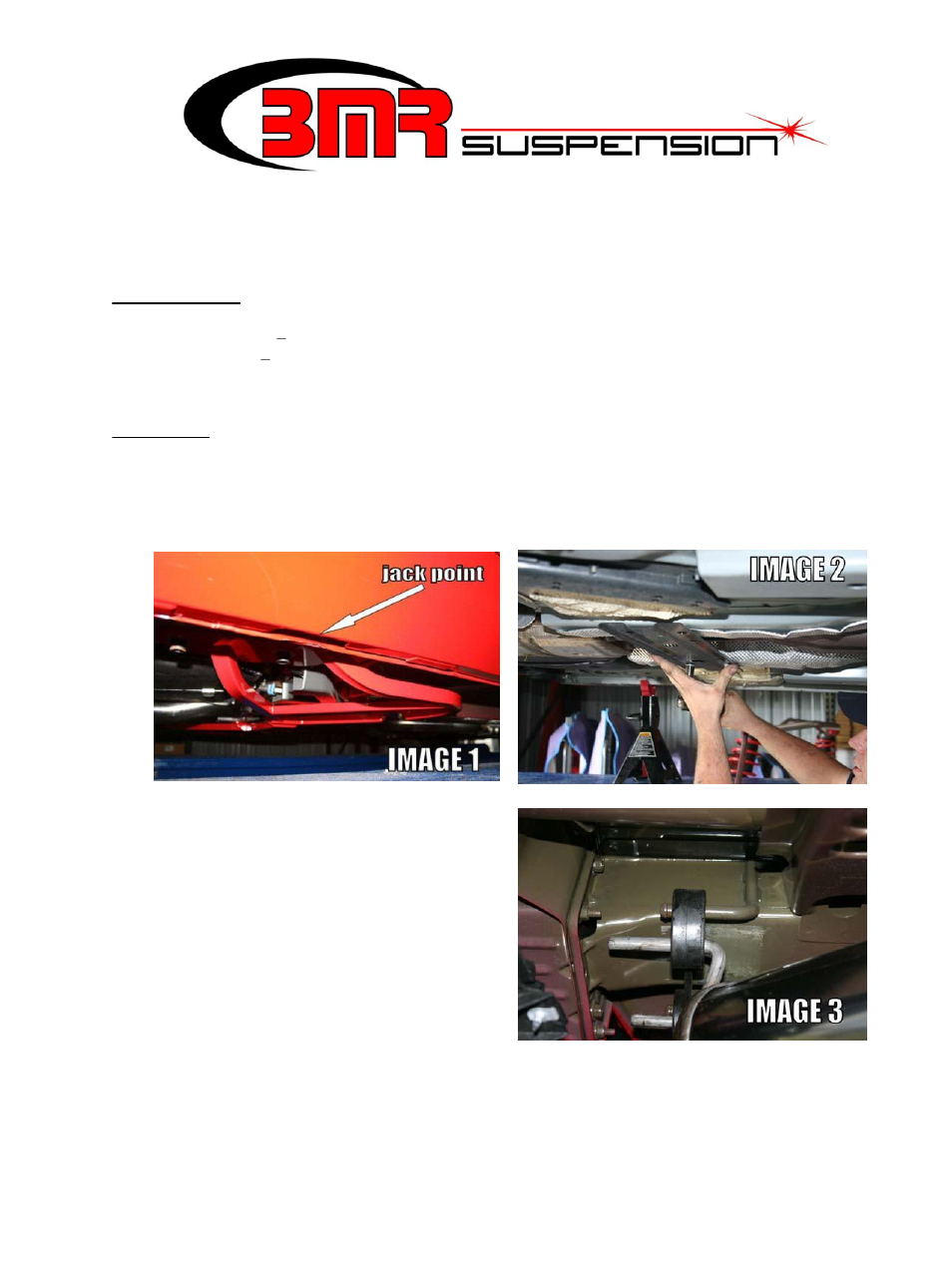 BMR Suspension BK039 User Manual | 4 pages