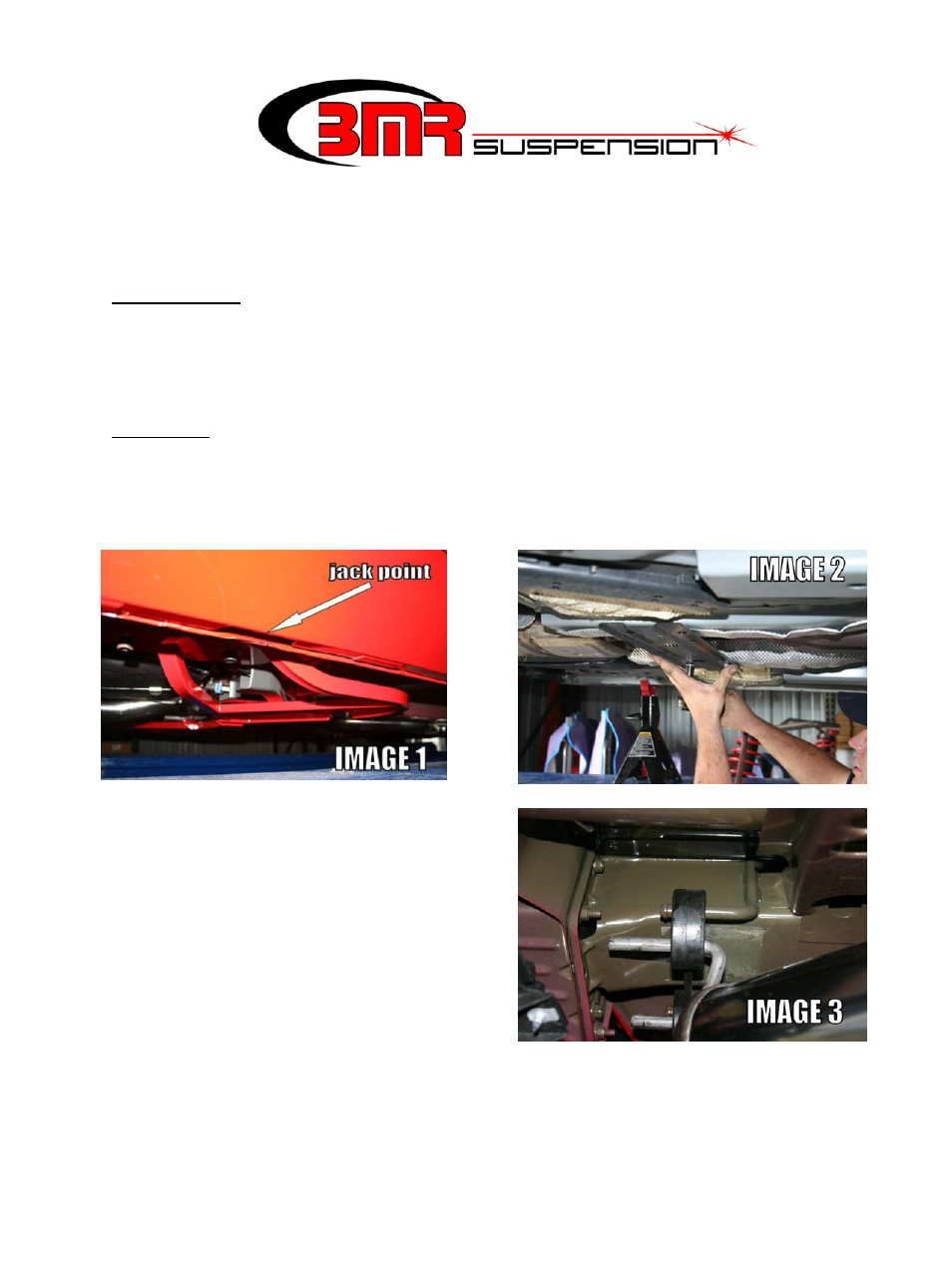 BMR Suspension BK040 User Manual | 3 pages