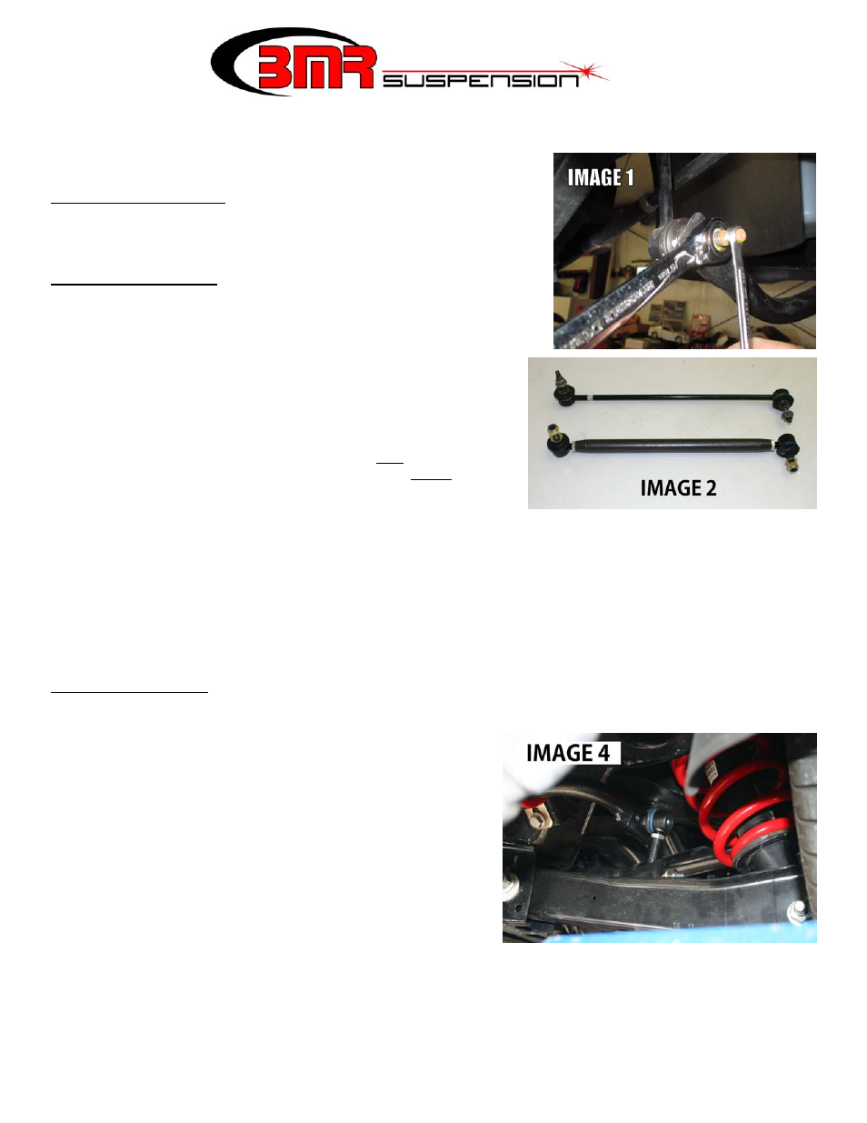BMR Suspension ELK004 User Manual | 1 page
