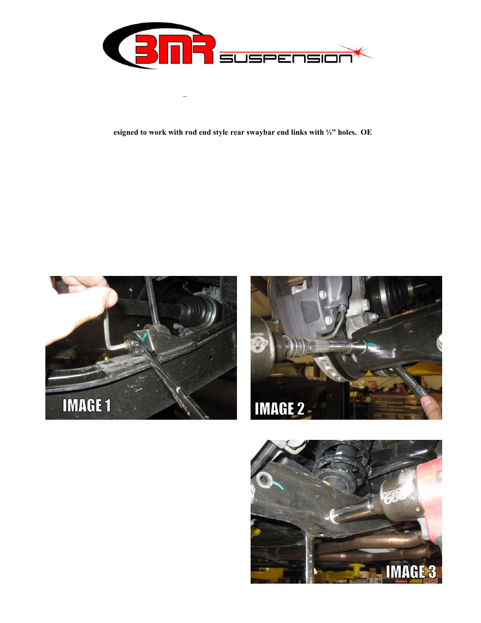 BMR Suspension MTCA030 User Manual | 2 pages