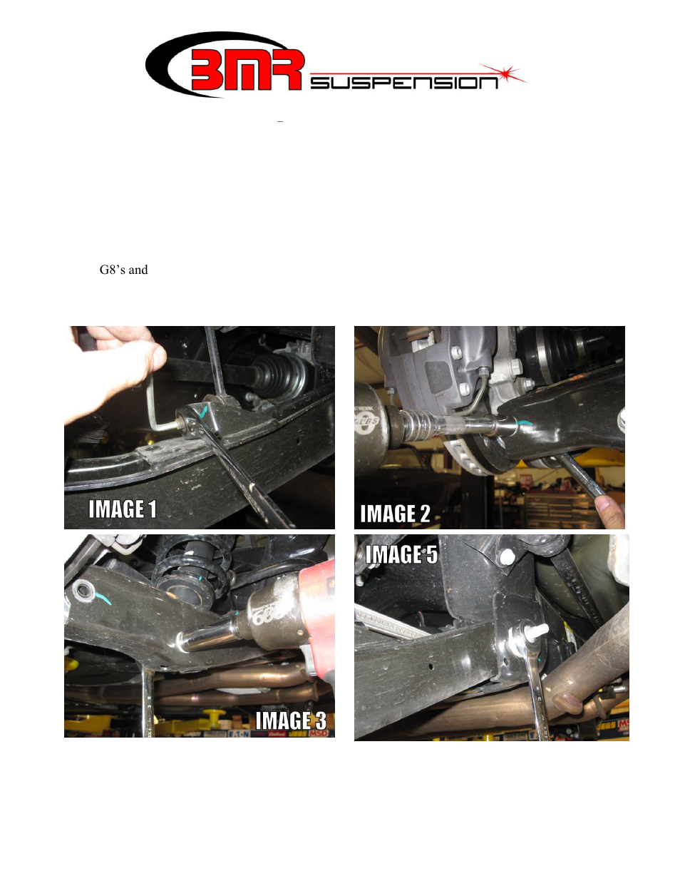 BMR Suspension TCA029 User Manual | 2 pages