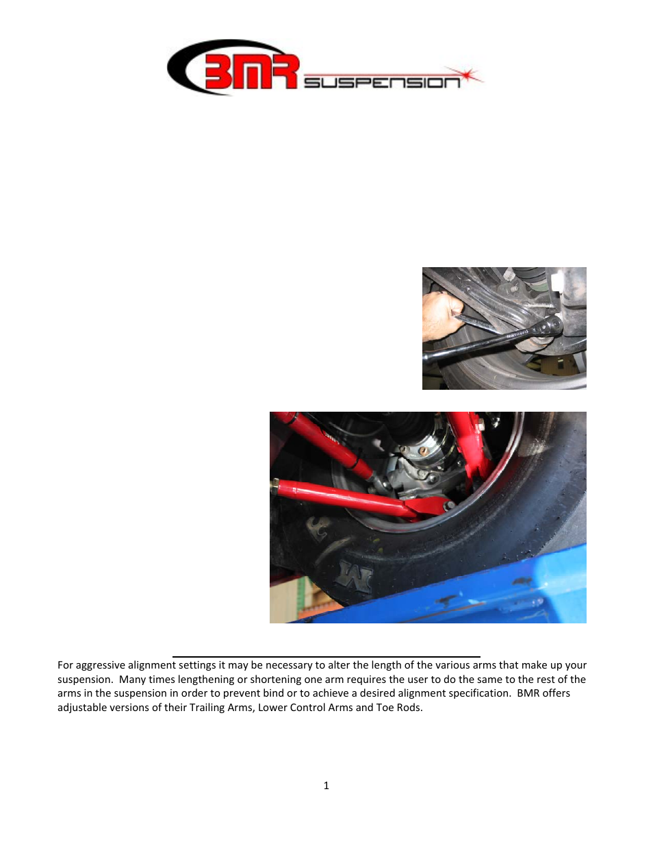 BMR Suspension TCA033 User Manual | 1 page