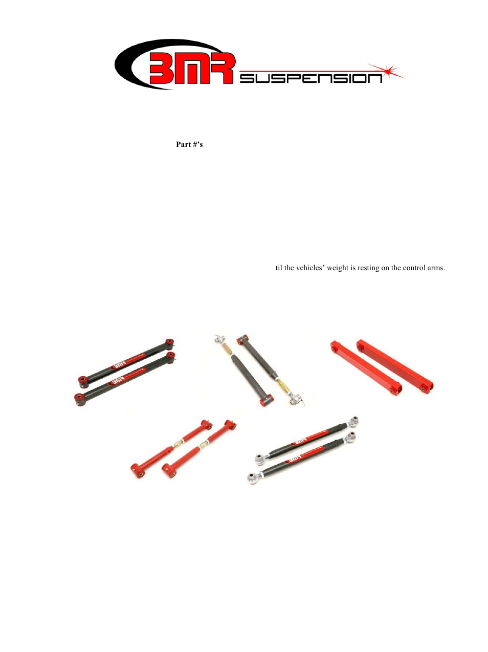 BMR Suspension RSK036 User Manual | 2 pages
