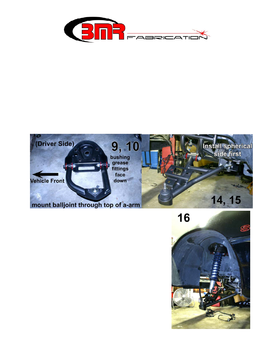 BMR Suspension AA020 User Manual | Page 2 / 2