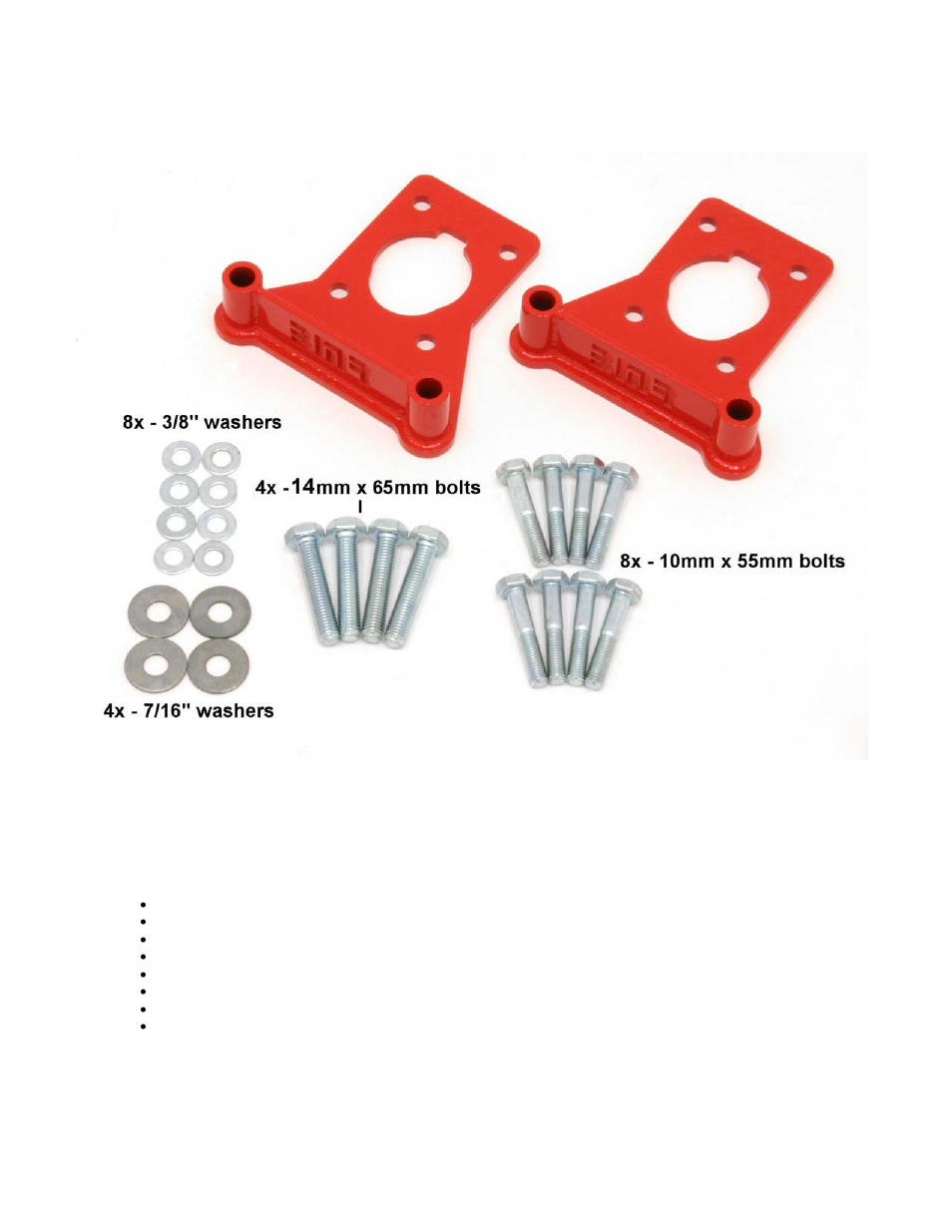 BMR Suspension BCB001 User Manual | 2 pages