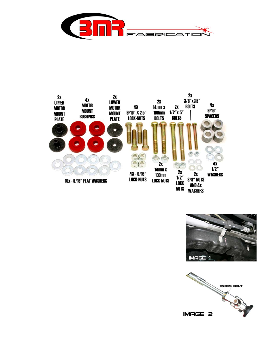 BMR Suspension KM010-1 User Manual | 2 pages