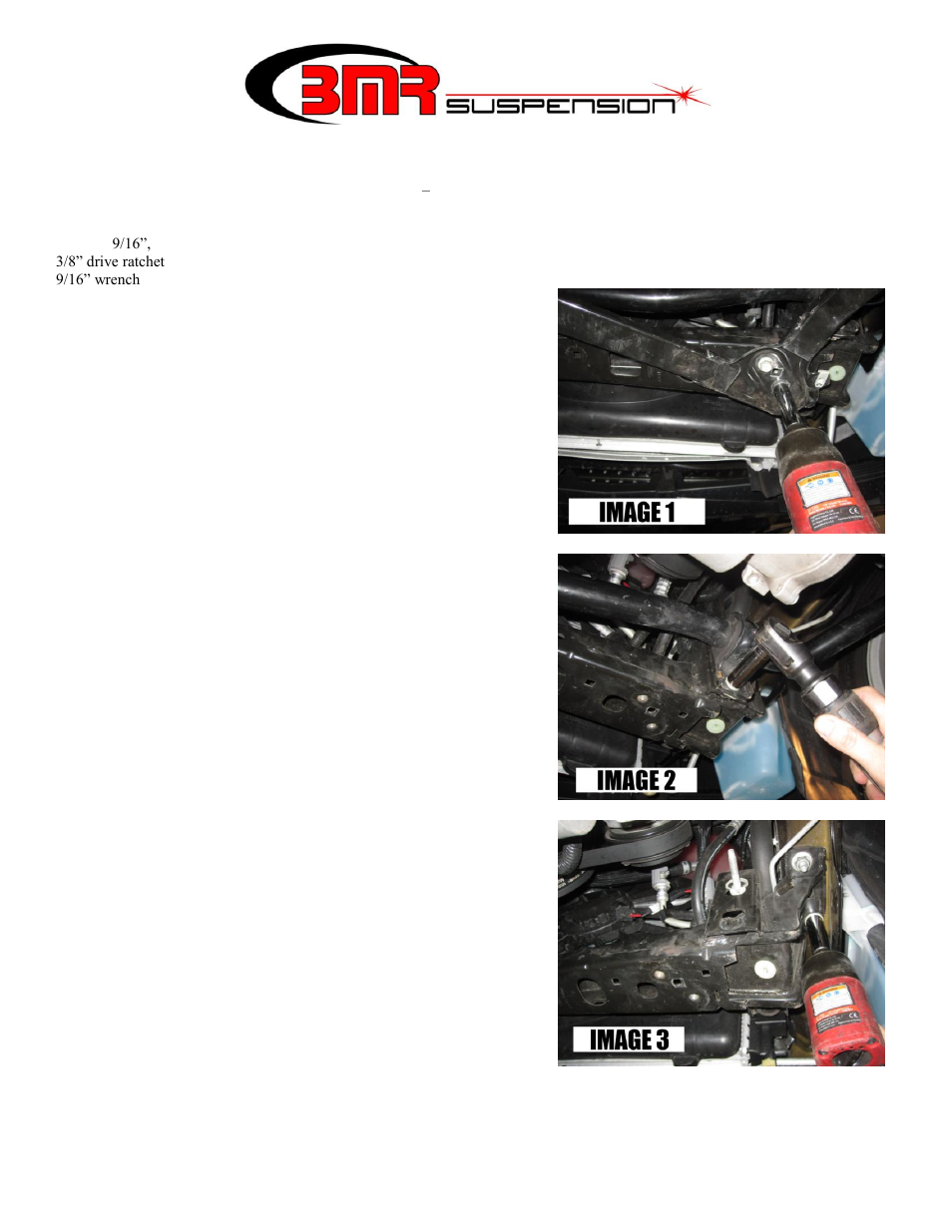 BMR Suspension RS003 User Manual | 2 pages