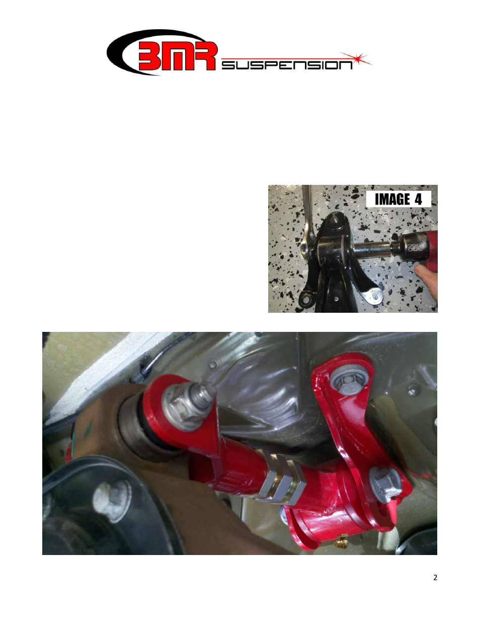 Upper control arm and mount (cont.) | BMR Suspension UTCA034 User Manual | Page 2 / 3