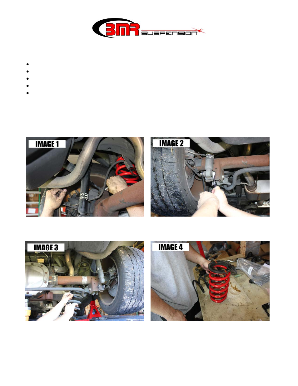 BMR Suspension SP029 User Manual | 3 pages