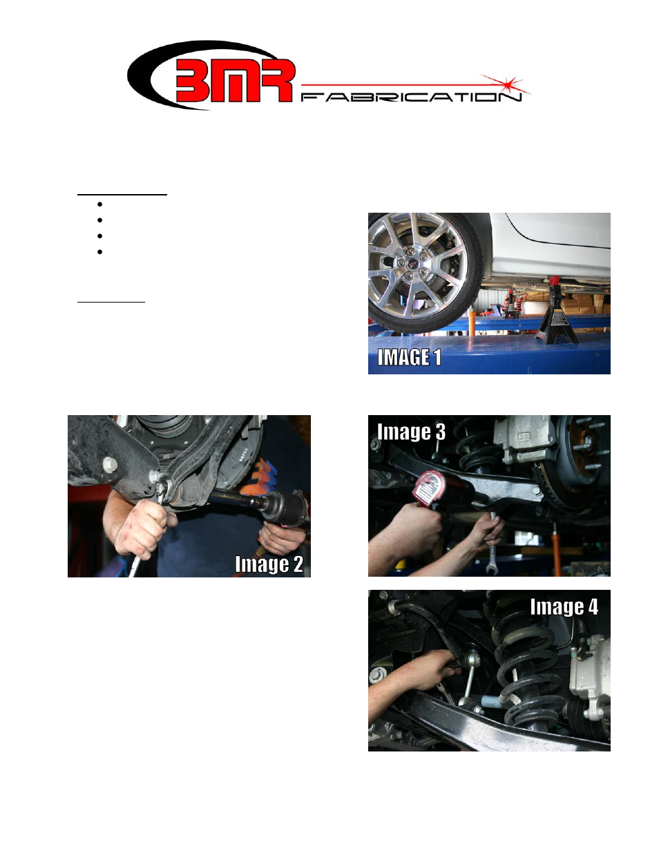 BMR Suspension BK004 User Manual | 2 pages