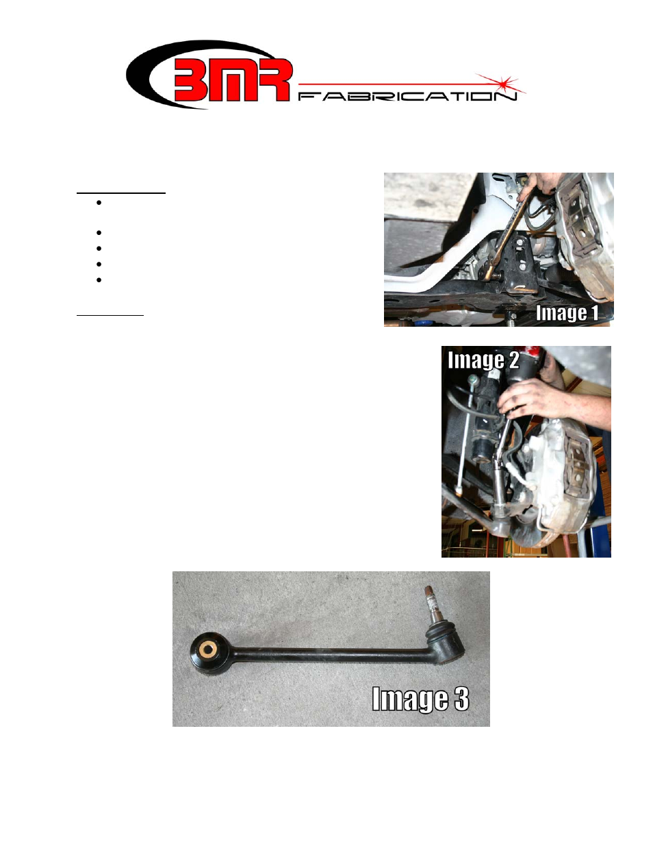 BMR Suspension BK009 User Manual | 1 page